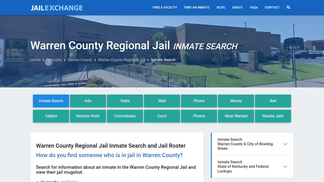 Warren County Regional Jail Inmate Search - Jail Exchange